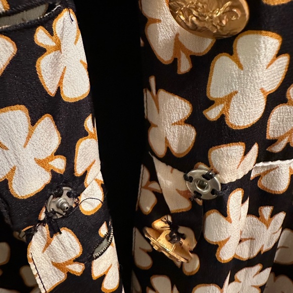 Vintage Beautiful Escada Black/White/Tan Dress by Margaretha Ley - Picture 10 of 11